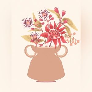 CONTEMPORARY FLORAL ART PRINT